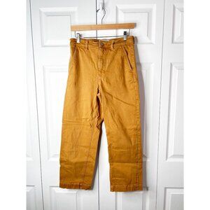 Everlane Mustard Brown Cropped Straight Leg Regular Pants Women's Size 8